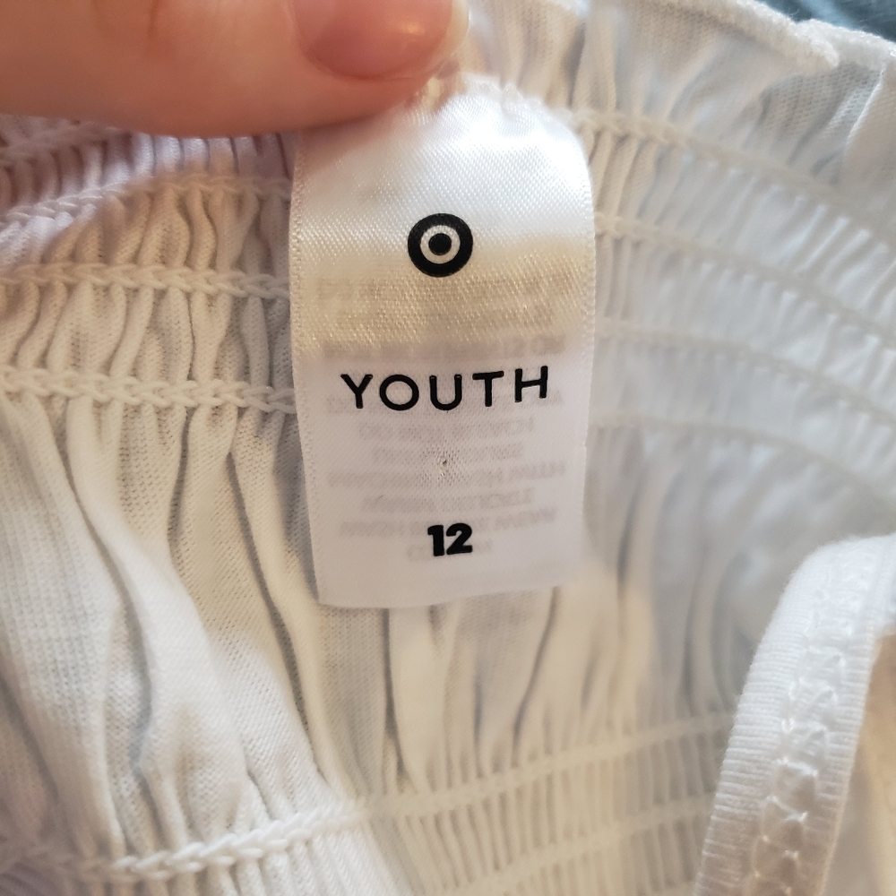 ▫️YOUTH Girls White Rouched Tank Top▫️ - Picture 4 of 8
